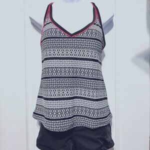 Southpoint 2 Piece Women's Swimsuit-Shorts & Adj.Tankini Top-Size 10-Black Coral